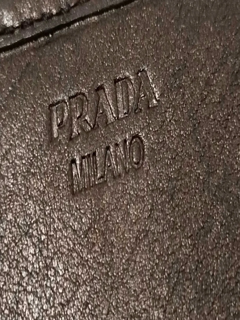 Prada Brown Leather Women's Wallet with Silver Logo